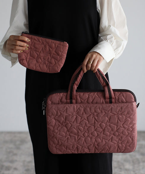 【雑誌掲載】星柄PC ハンドバッグポーチセット 12-1007